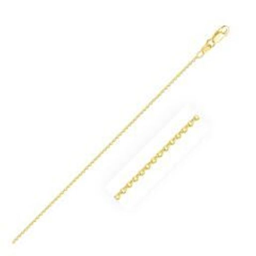 Picture of 14k Yellow Gold Round Cable Link Chain 0.7mm: 18 inches