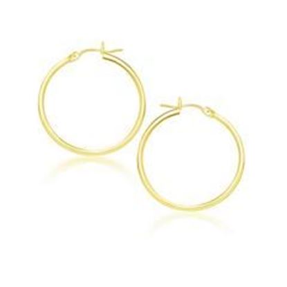 Picture of 14k Yellow Gold Polished Hoop Earrings (25 mm)