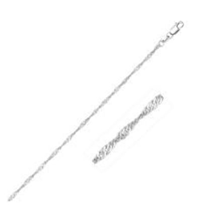 Picture of 14k White Gold Singapore Chain 1.5mm: 16 inches