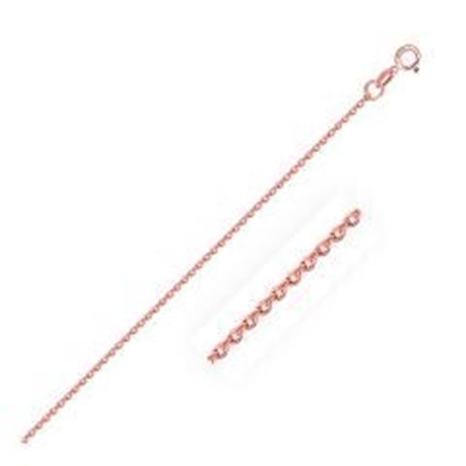 Picture of 14k Rose Gold Cable Link Chain 1.1mm: 16 inches