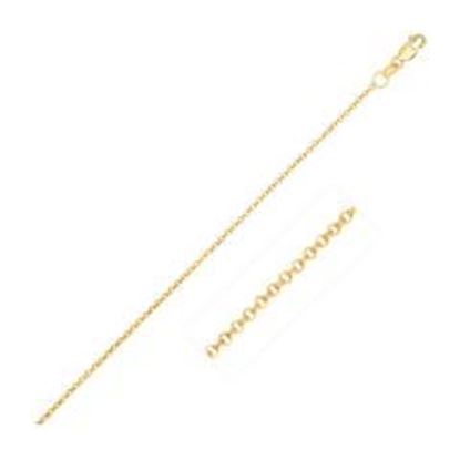 Picture of 14k Yellow Gold Diamond Cut Rolo Chain 1.1mm: 16 inches