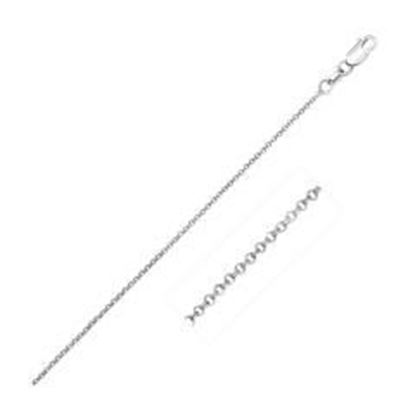 Picture of 14k White Gold Diamond Cut Rolo Chain 1.1mm: 16 inches