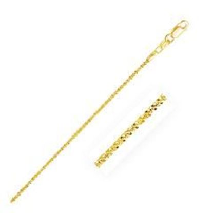 Picture of 14k Yellow Gold Sparkle Anklet 1.5mm: Size 10