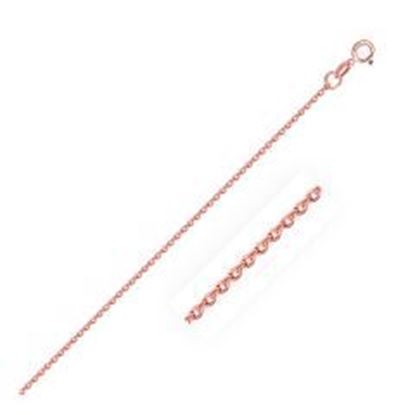 Picture of 14k Rose Gold Cable Link Chain 1.1mm: 18 inches