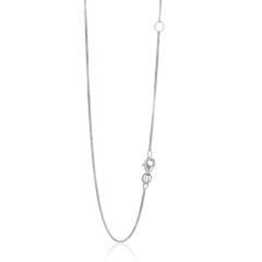 Picture of 14k White Gold Adjustable Box Chain 0.8mm: 18 inches