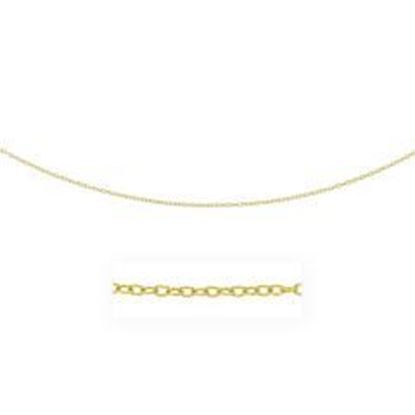 Picture of 2.5mm 14k Yellow Gold Pendant Chain with Textured Links: 16 inches