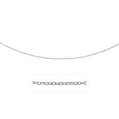 Picture of 2.5mm 14k White Gold Pendant Chain with Textured Links: 16 inches