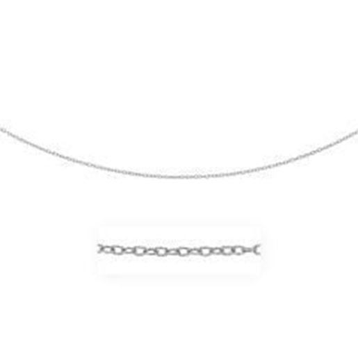 Picture of 2.5mm 14k White Gold Pendant Chain with Textured Links: 16 inches