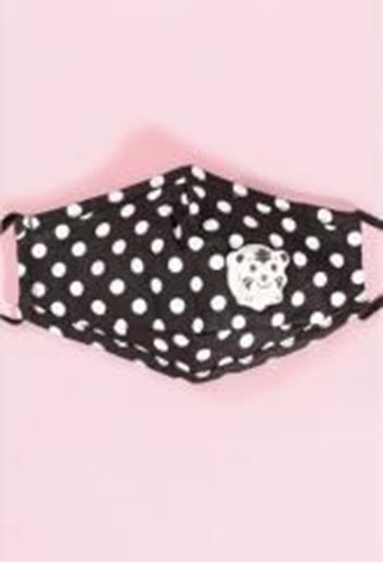 Picture of Kids PM 2.5 Face Mask: Black Polka dot