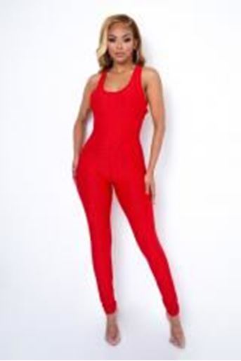 Picture of criss-cross-backless-halter-sports-jumpsuit