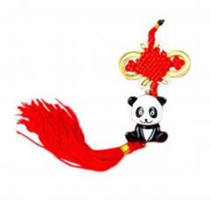 Picture of Creative Decoration Chinese Knot Tassel Panda Shaped Hang Decor for Car, D