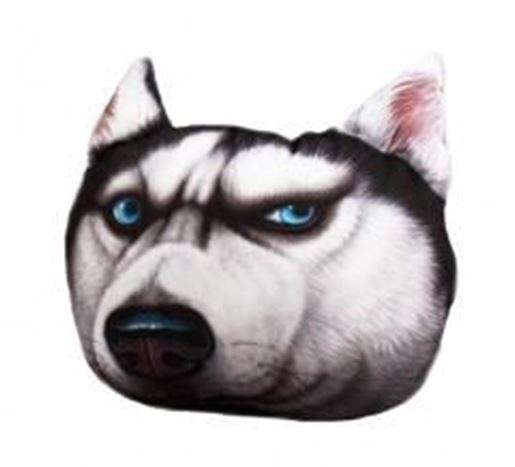 Picture of 3D Cartoon Head Shape Pillow Car Sofa Chair Back Cushion-Dog