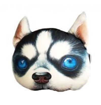 Picture of 3D Cartoon Head Shape Pillow Car Sofa Chair Back Cushion-Dog