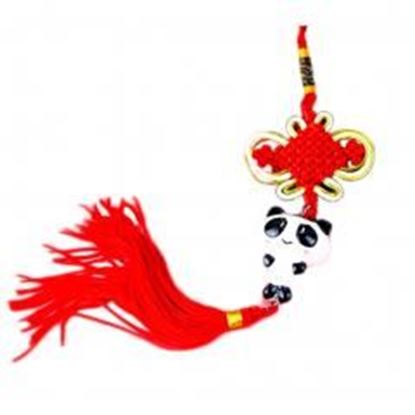 Picture of Creative Decoration Chinese Knot Tassel Panda Shaped Hang Decor for Car, C