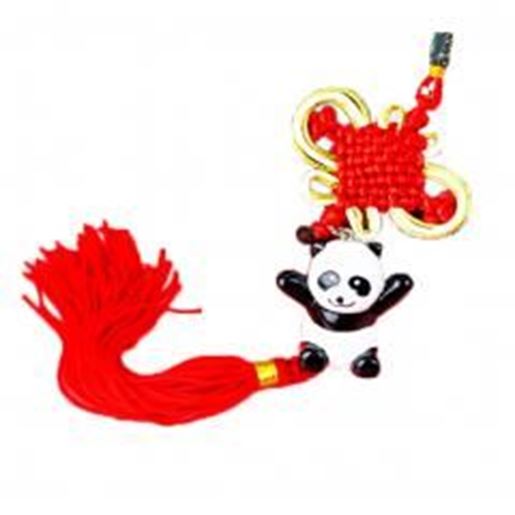 Picture of Creative Decoration Chinese Knot Tassel Panda Shaped Hang Decor for Car, H