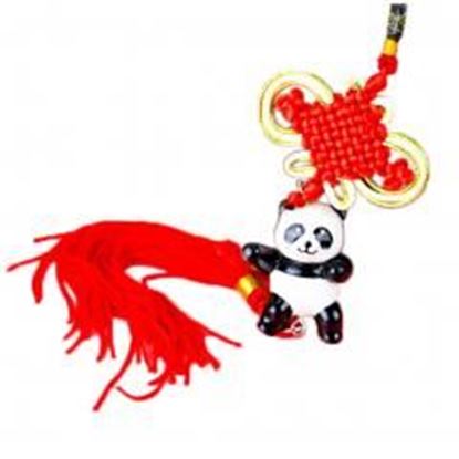 Picture of Creative Decoration Chinese Knot Tassel Panda Shaped Hang Decor for Car, I