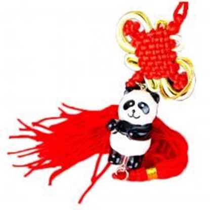 Picture of Creative Decoration Chinese Knot Tassel Panda Shaped Hang Decor for Car, J