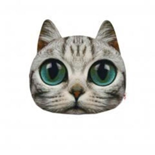 Picture of Cute Vehicle Neck Rest Pillow Headrest Cushion Protecter Travel Car Pillow ,Light Gray Cat