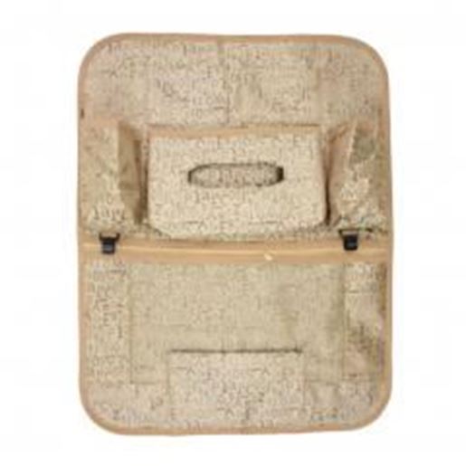 Picture of Multi-functional Letter Car Storage Bag Seat Back Tissue Organizer-Beige