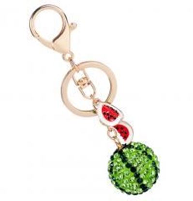 Picture of 2 pieces Lovely Fruits Key chains Car Key Rings Accessories Bag Key Pendants Gifts (watermelon)