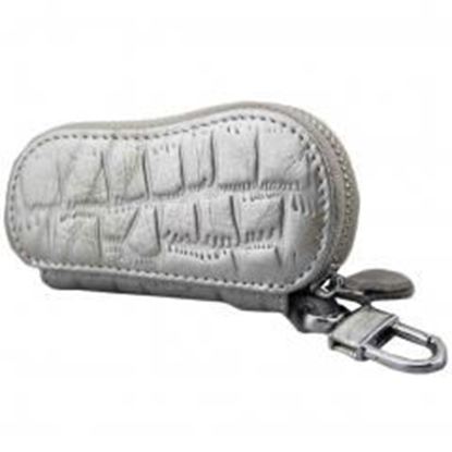 Picture of Geniune Leather Key Bag Key Chain Case Car Key Holder(Silver)