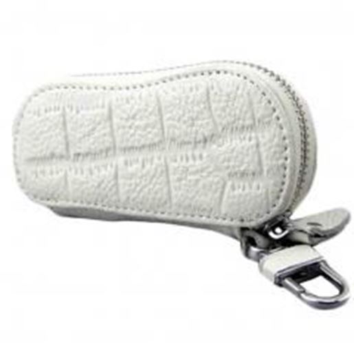 Picture of Geniune Leather Key Bag Key Chain Case Car Key Holder(White)