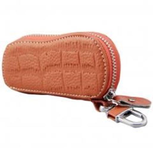 Picture of Geniune Leather Key Bag Key Chain Case Car Key Holder(Watermelon Red)