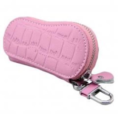 Picture of Geniune Leather Key Bag Key Chain Case Car Key Holder(Pink)