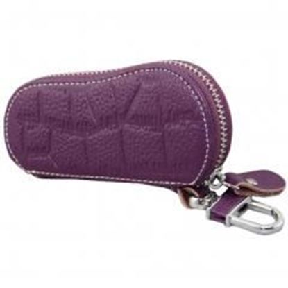 Picture of Geniune Leather Key Bag Key Chain Case Car Key Holder(Purple)