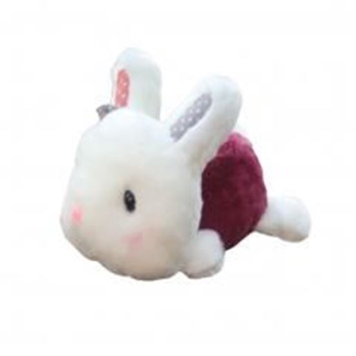 Picture of Lying Bunny Plush Dolls Car Decors Bamboo Charcoal Auto Ornaments,WINE RED,11''