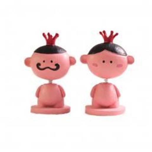 Picture of Set of 2 Lovely King&Queen Car Ornaments Resin Interior Auto Trinkets,4.1*2.2''