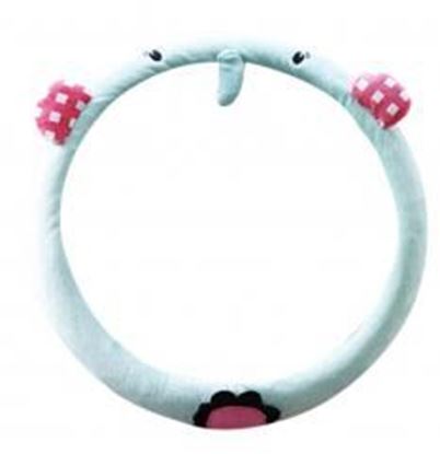 Picture of Short Plush Car Steering Wheel Cover Cartoon Cute  Car Anti-Skid Handlebar Set