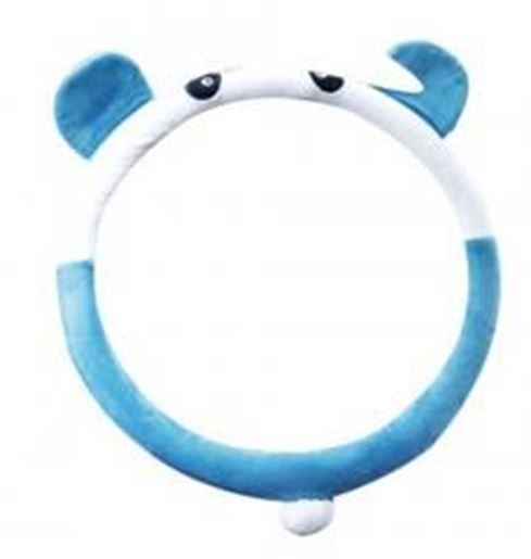 Picture of Cartoon Cute Short Plush Car Steering Wheel Cover   Car Anti-Skid Handlebar Set