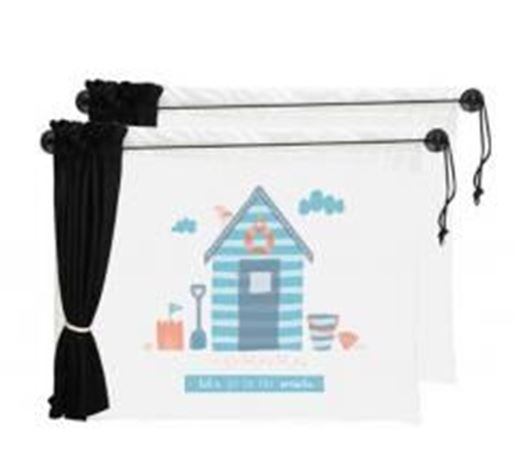 Picture of Set of 2 Summer Car Curtains Sunshades Sucker Type Double Sunshades, House