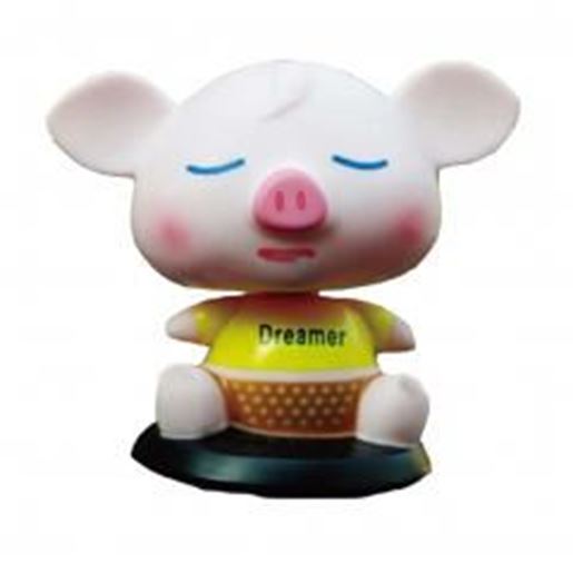 Image sur [Dreamer Piggy] Bobbleheads Car Ornaments/Car Decoration,4.7x3.9x3.3''