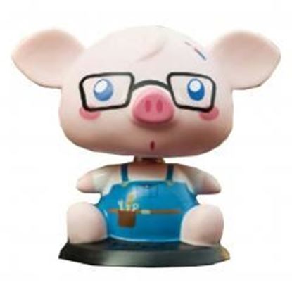 Изображение [Otaku Piggy] Bobbleheads Car Ornaments/Car Decoration,4.7x3.9x3.3''
