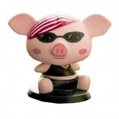 Image de [Rocker Piggy] Bobbleheads Car Ornaments/Car Decoration,4.7x3.9x3.3''