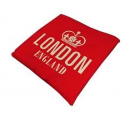 Picture of British Style Cotton Square Seasons Car Seat Cushions, Red Crown