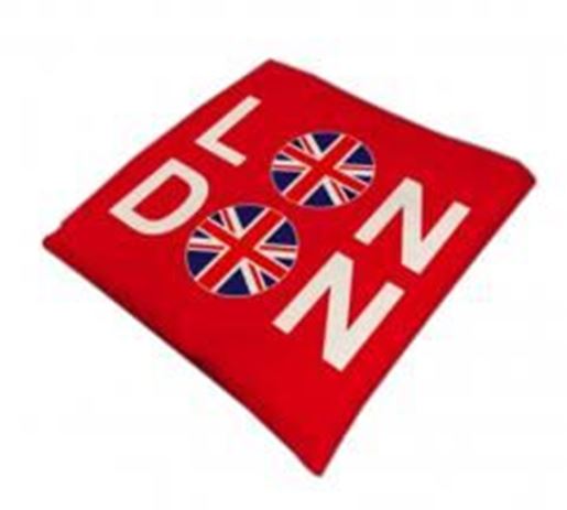 Picture of British Style Cotton Square Seasons Car Seat Cushions, Flag