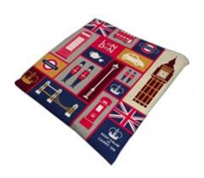 Picture of Colourful British Style Cotton Square Seasons Car Seat Cushions