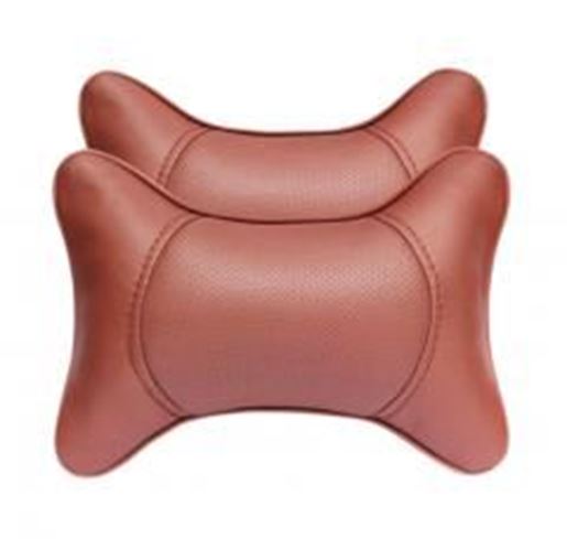 Picture of Fashion Decent Head Pillow Soft Neck Protection Auto Pillow-Brown