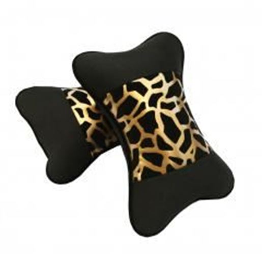 Picture of Set of 2 Automotive Trim Bamboo Charcoal Neck Pillow/Dog Bone Neck Pillow,Golden