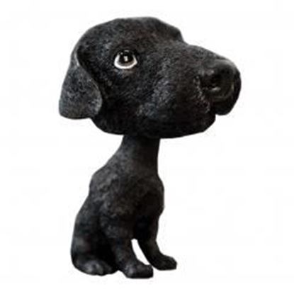 图片 [Black Labrador] Bobbleheads Car Ornaments Resin Car Decoration,4.7x2.3''