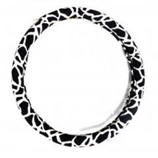 Picture of Fashion Design Classic Leopard Girl Steering Wheel Cover,BLACK & WHITE