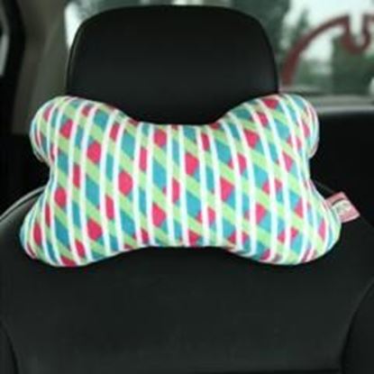 Picture of Cute Cartoon Dog Bone Series [Color Grid] Car Headrest/Car Neck Pillow