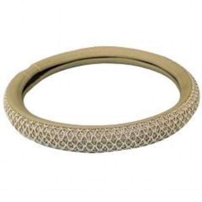 Picture of High Quality Luxury Design Simple Pattern Steering Wheel Cover,Cream-coloured