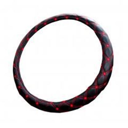 Picture of Fashion And Comfortable Automotive Steering Wheel Cover Black/Red