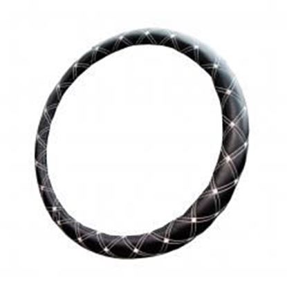 Picture of Fashion And Comfortable Automotive Steering Wheel Cover Black/White