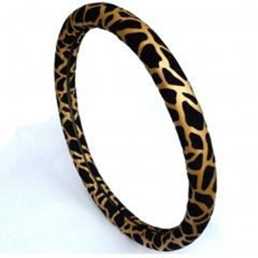 Picture of Fashion Design Classic Leopard Girl Steering Wheel Cover,Golden