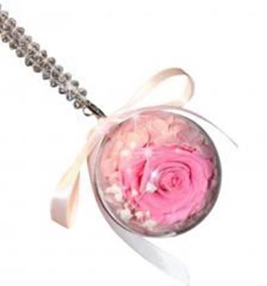 Picture of Preserved Fresh Flower Car Pendant Car Decoration Creative Gifts, Pink